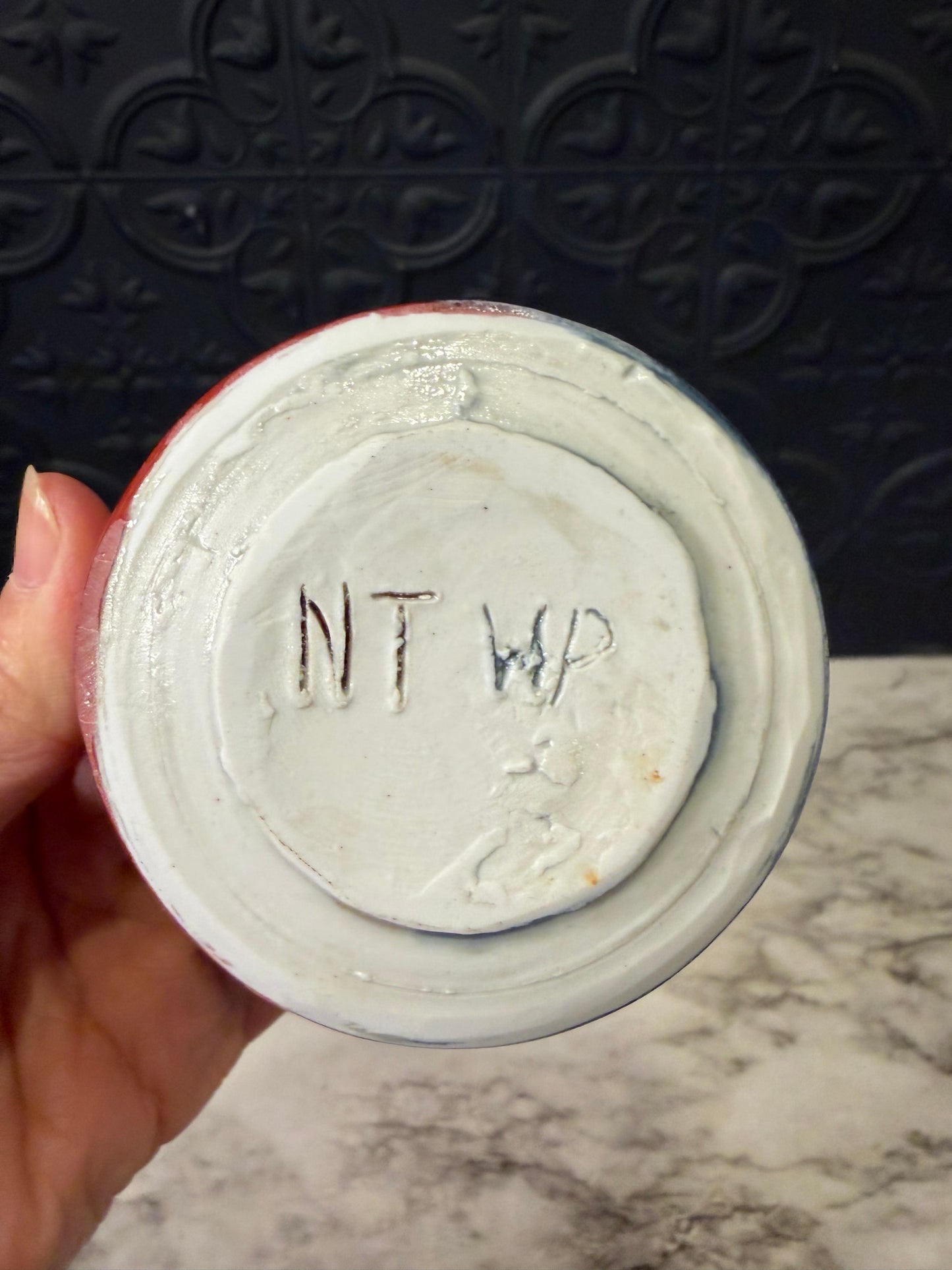 Small Red and Grey Pottery bowl