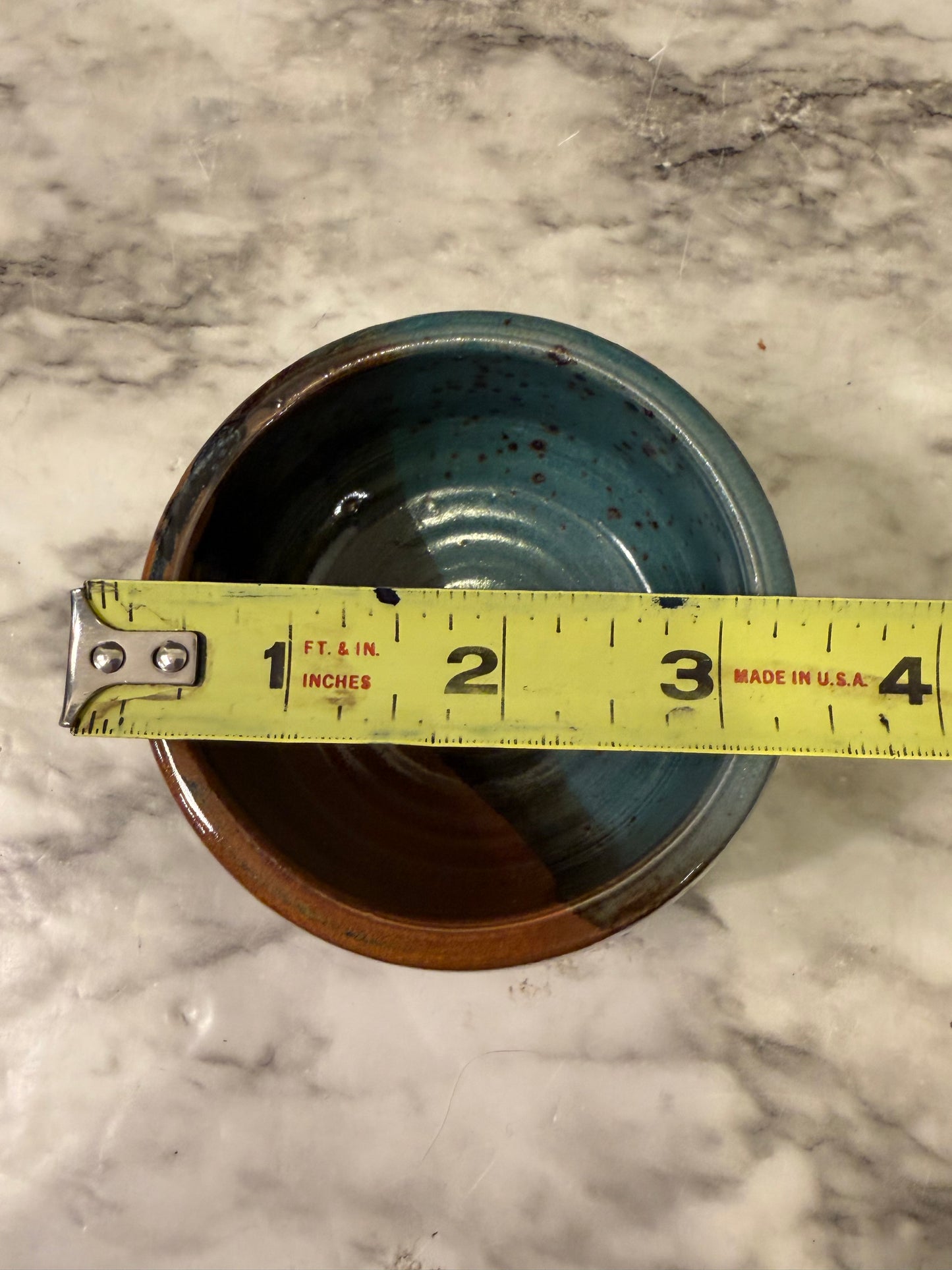 Blue/Brown/Orange Pottery Bowl