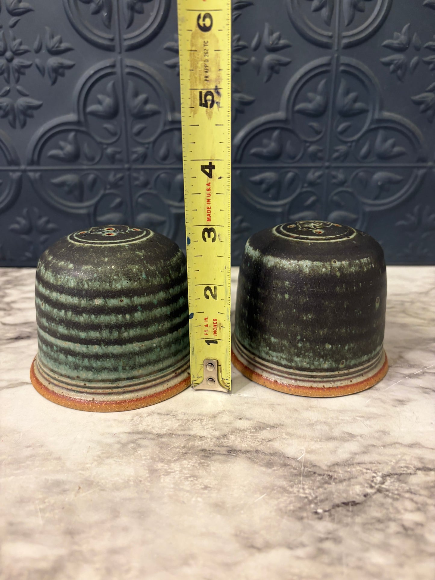 Blue Spruce Stoneware Salt and Pepper