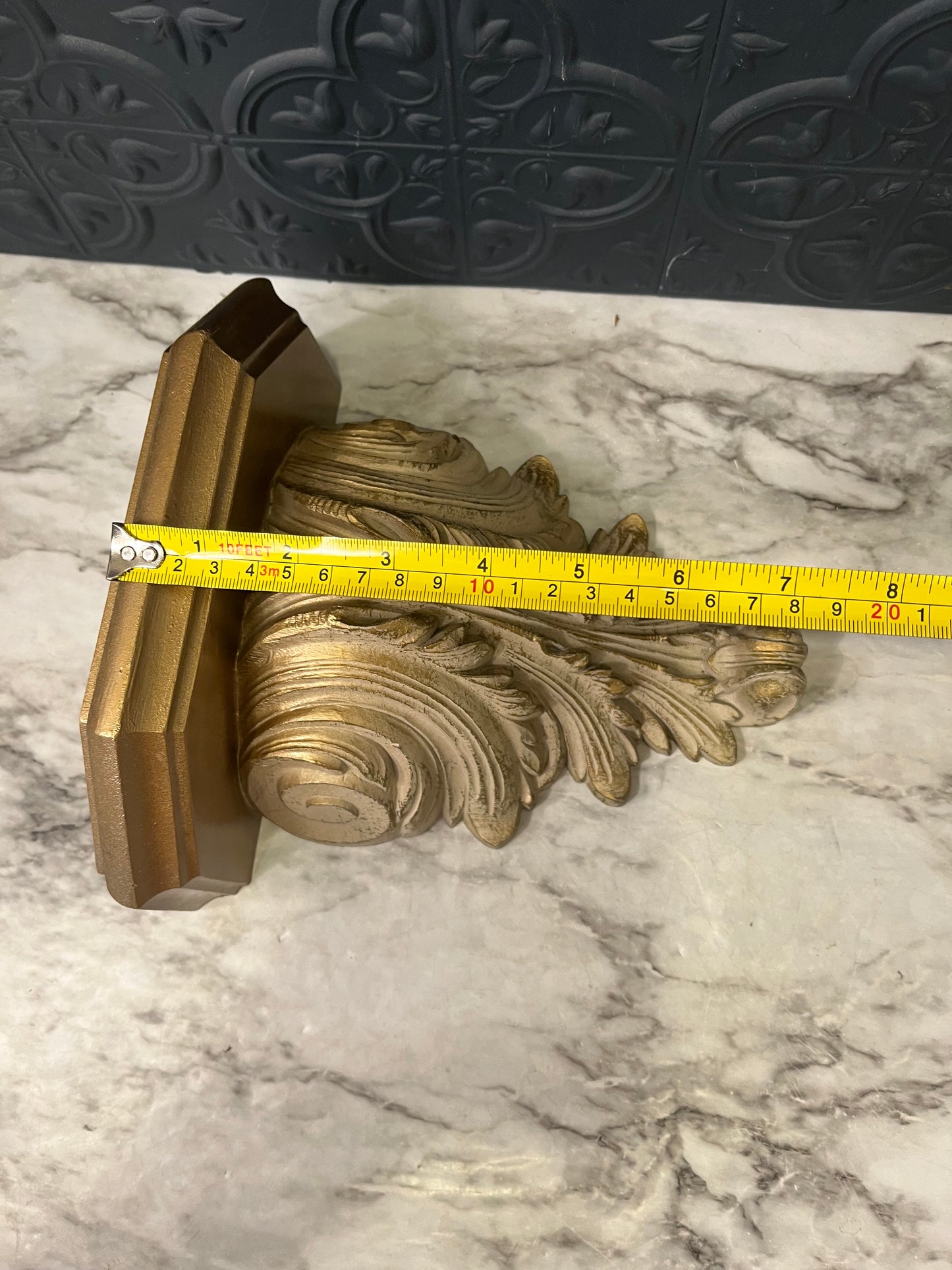 Champagne Gold Plastic Wall shelf