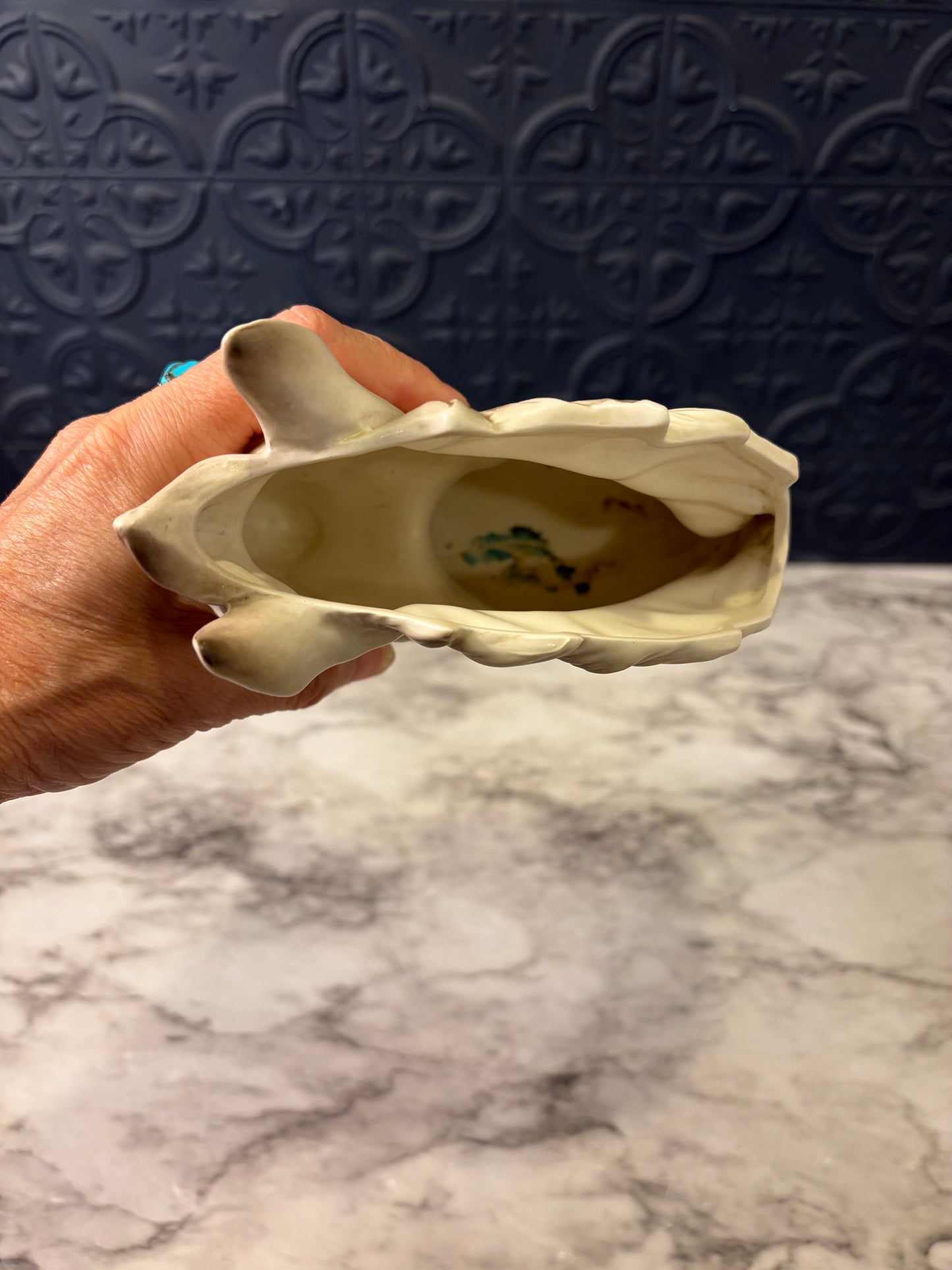 Vintage White Horse Head Vase
