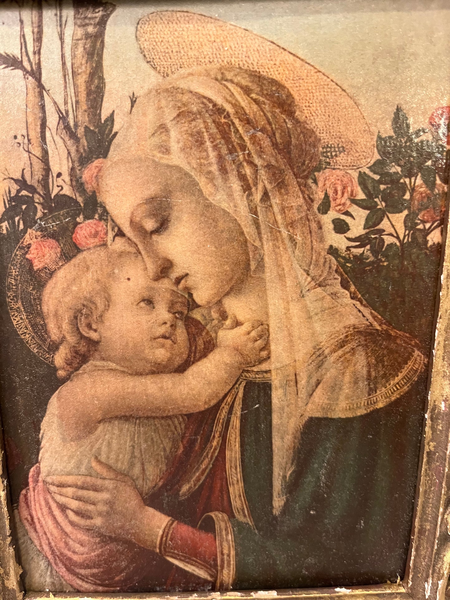 Madonna and Child Print on Board
