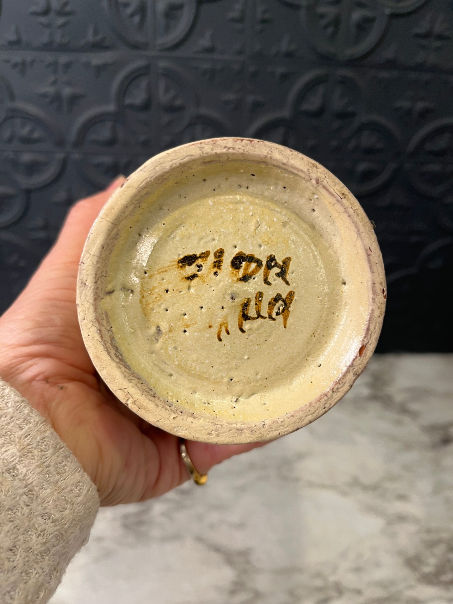 Handpainted Stoneware Pottery Vase