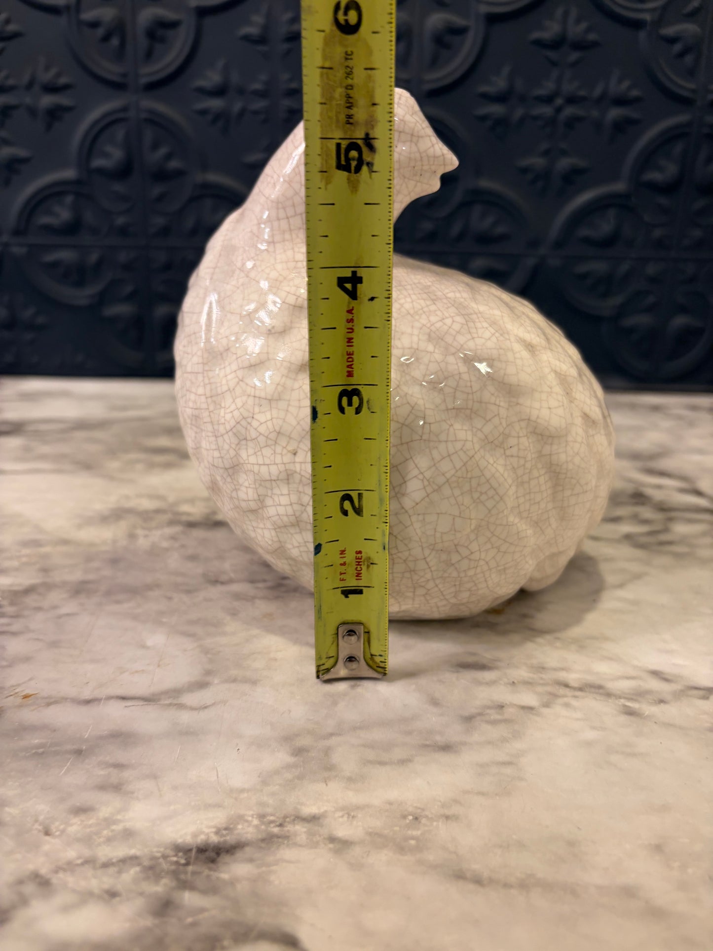 Cream Crackle Quail Ceramic