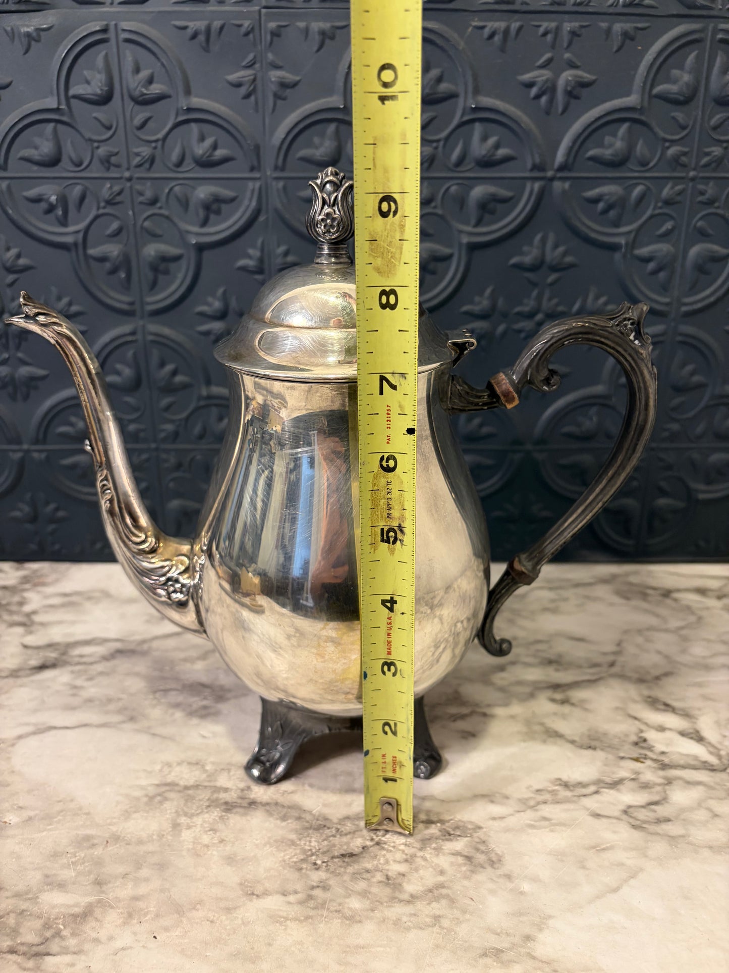 FB Rogers Silver Plate Pitcher with Feet