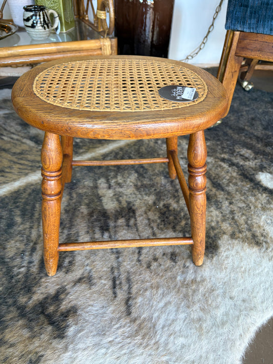 Wood Foot Rest with Cane Center