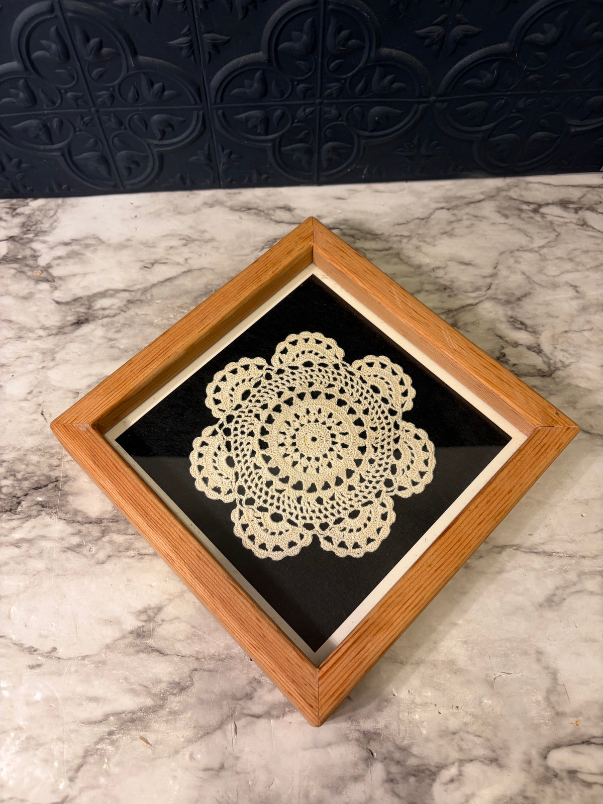 9" Light Deep Framed Doiley