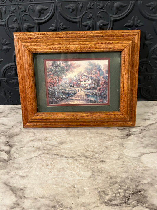 Framed Kincaid print with pathway