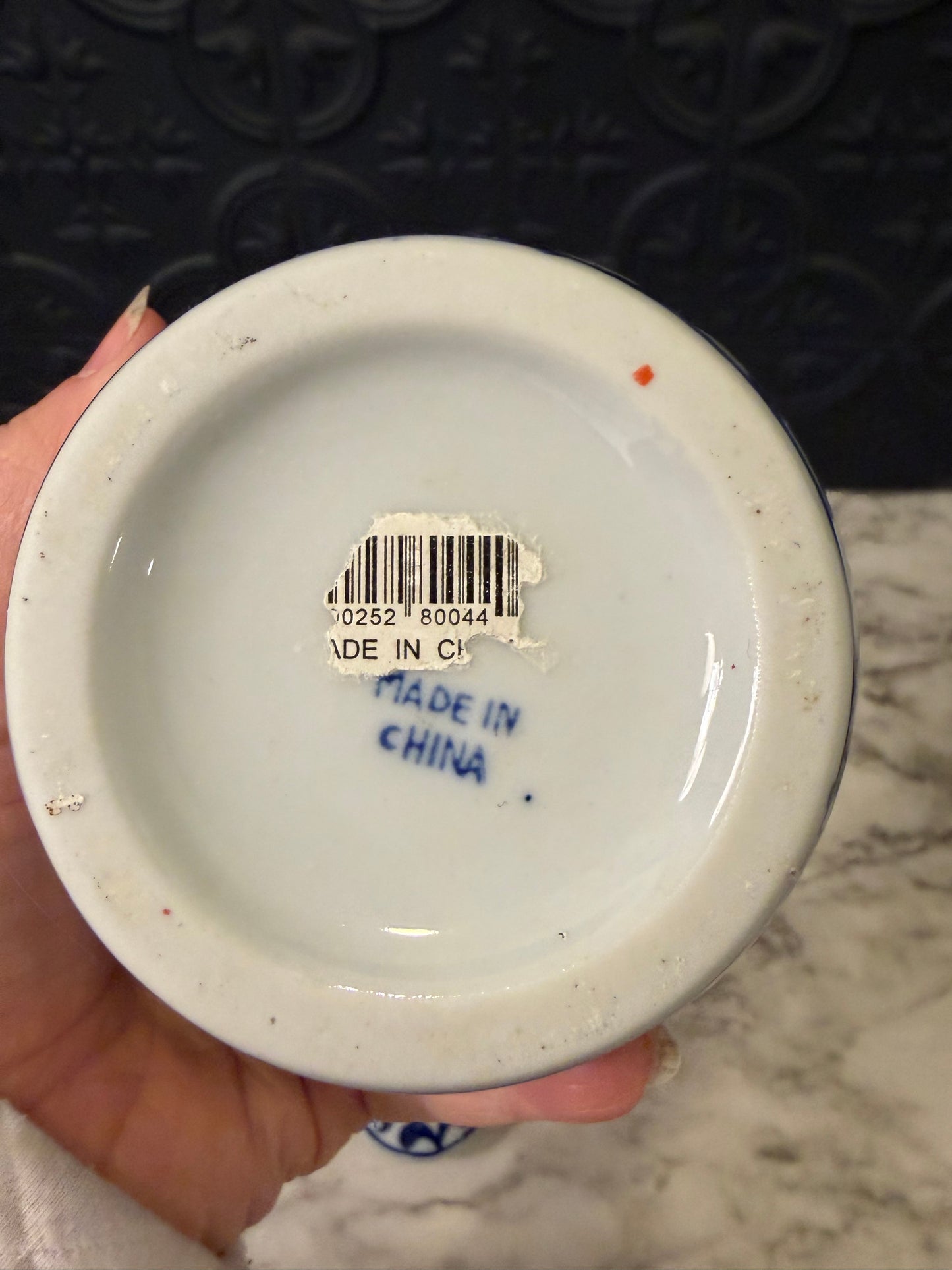 4.5" Blue and White Ginger Jar