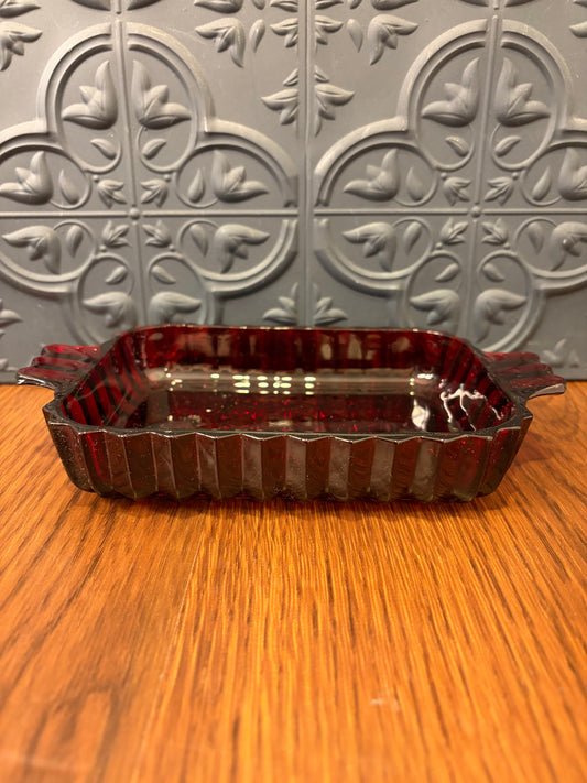 Anchor Hocking Ruby Red Rectangle Dish