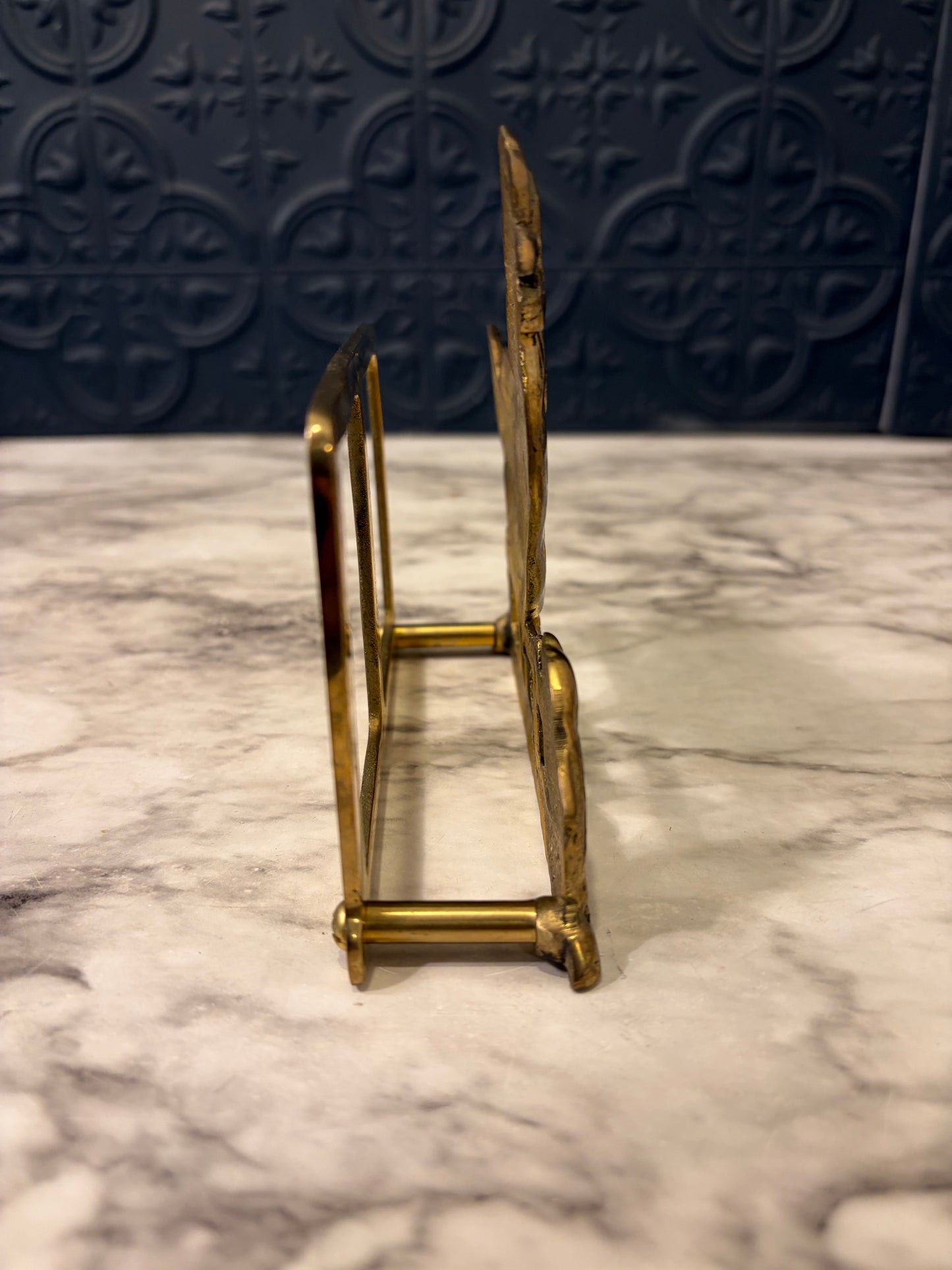 Hen and Chick Brass Letter Holder