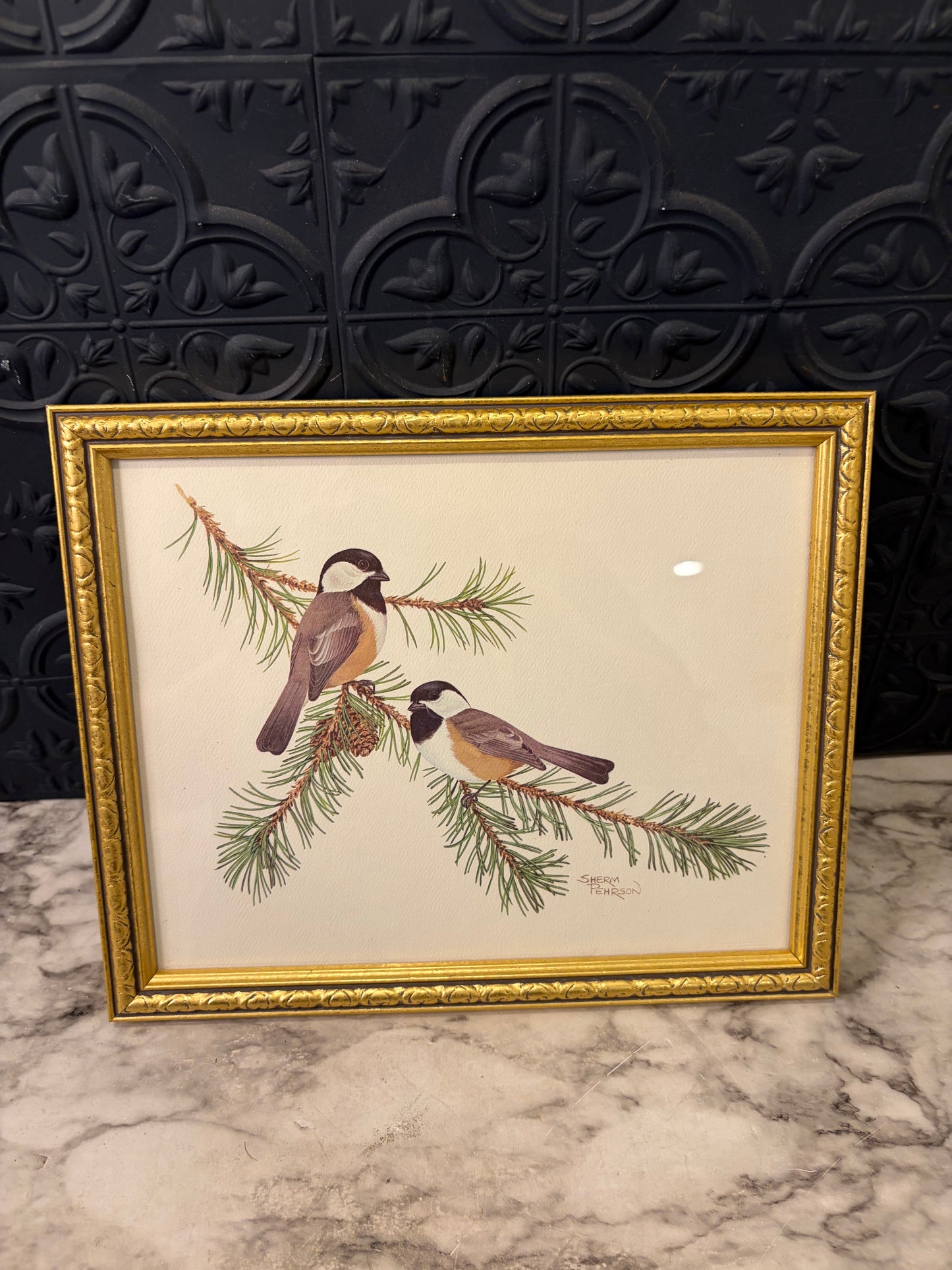 Sherm Pehrson Bird Print Framed