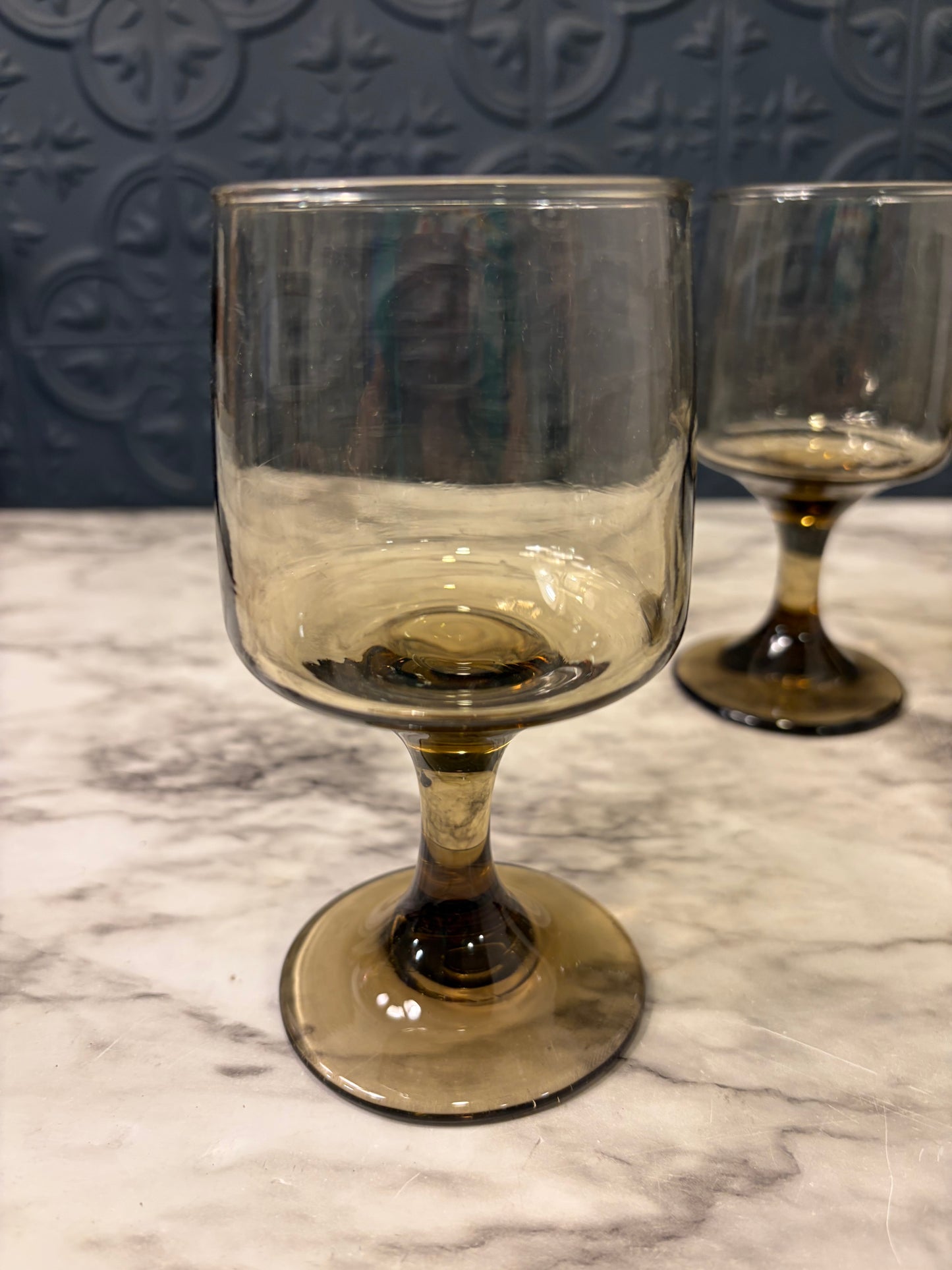 Libbey Tawny  Smokey Brown wine Glass set of 4