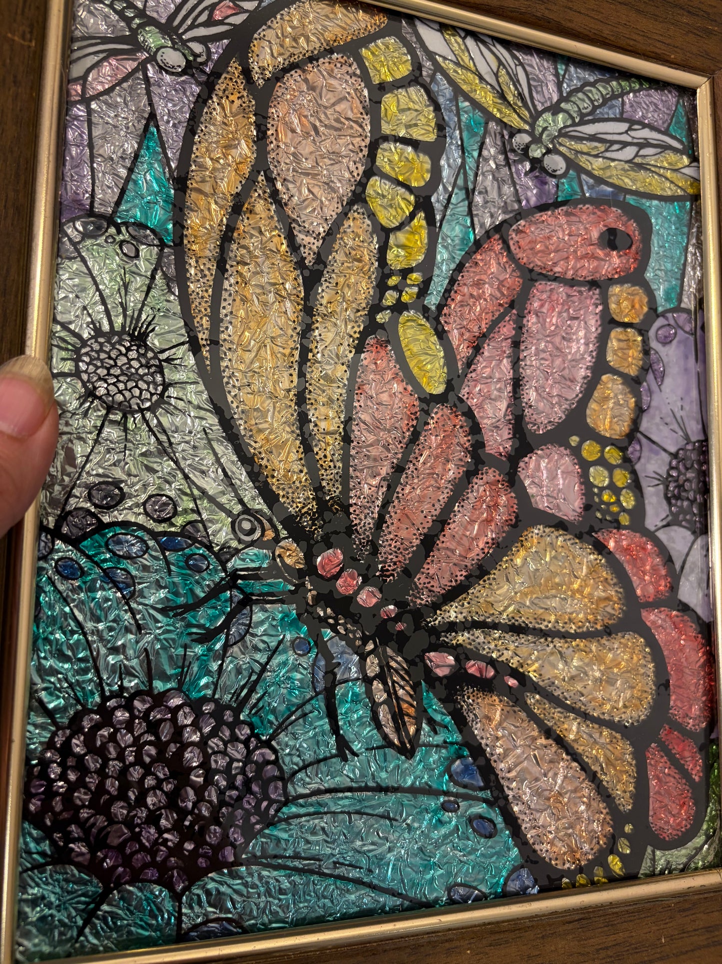 Butterfly Foil Paint by Numbers Framed
