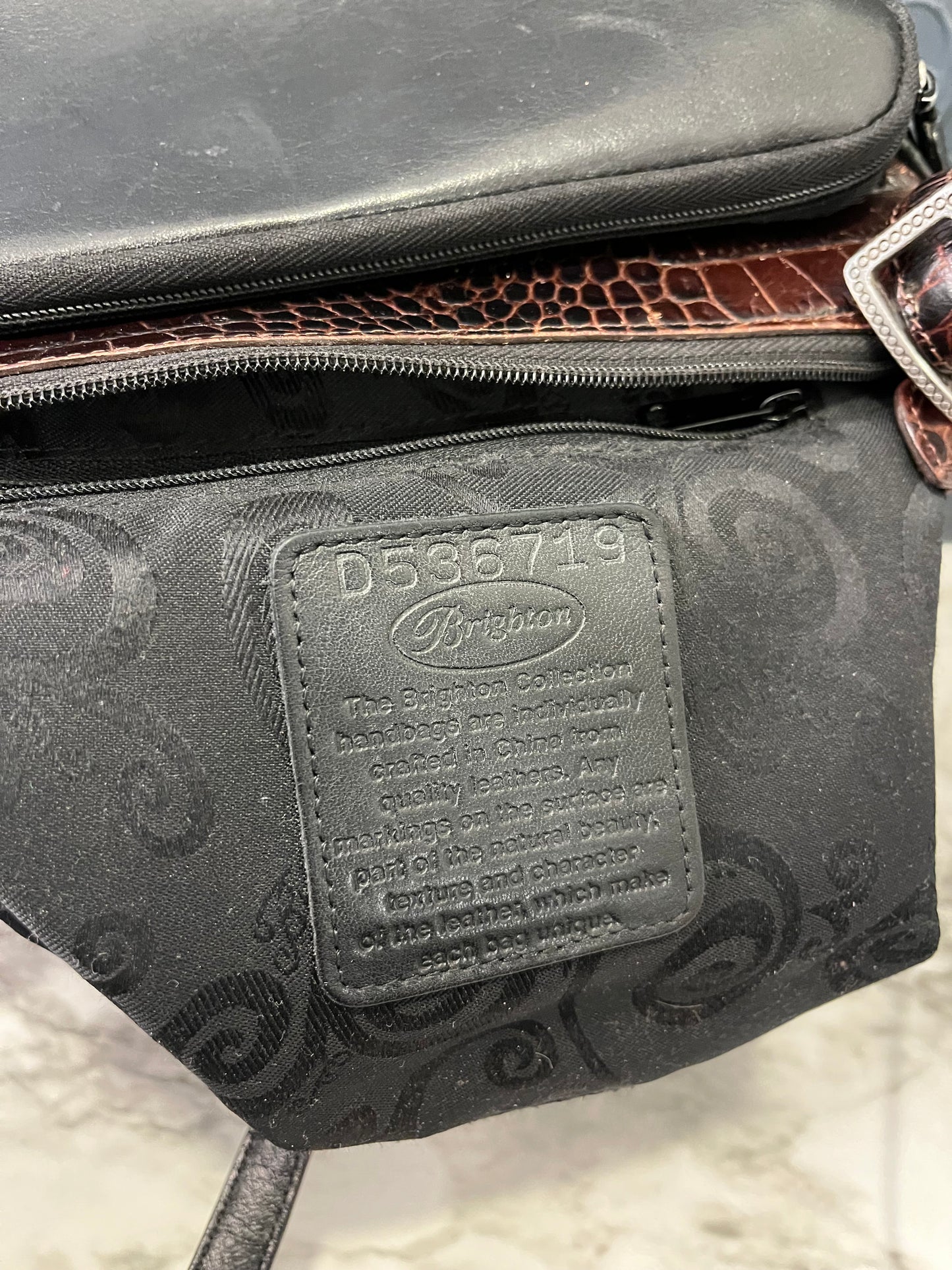 Brighton  Black and Brown Crossbody