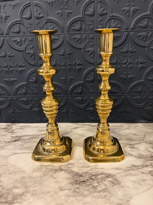 Brass Candle Stick  Set of 2 8.75