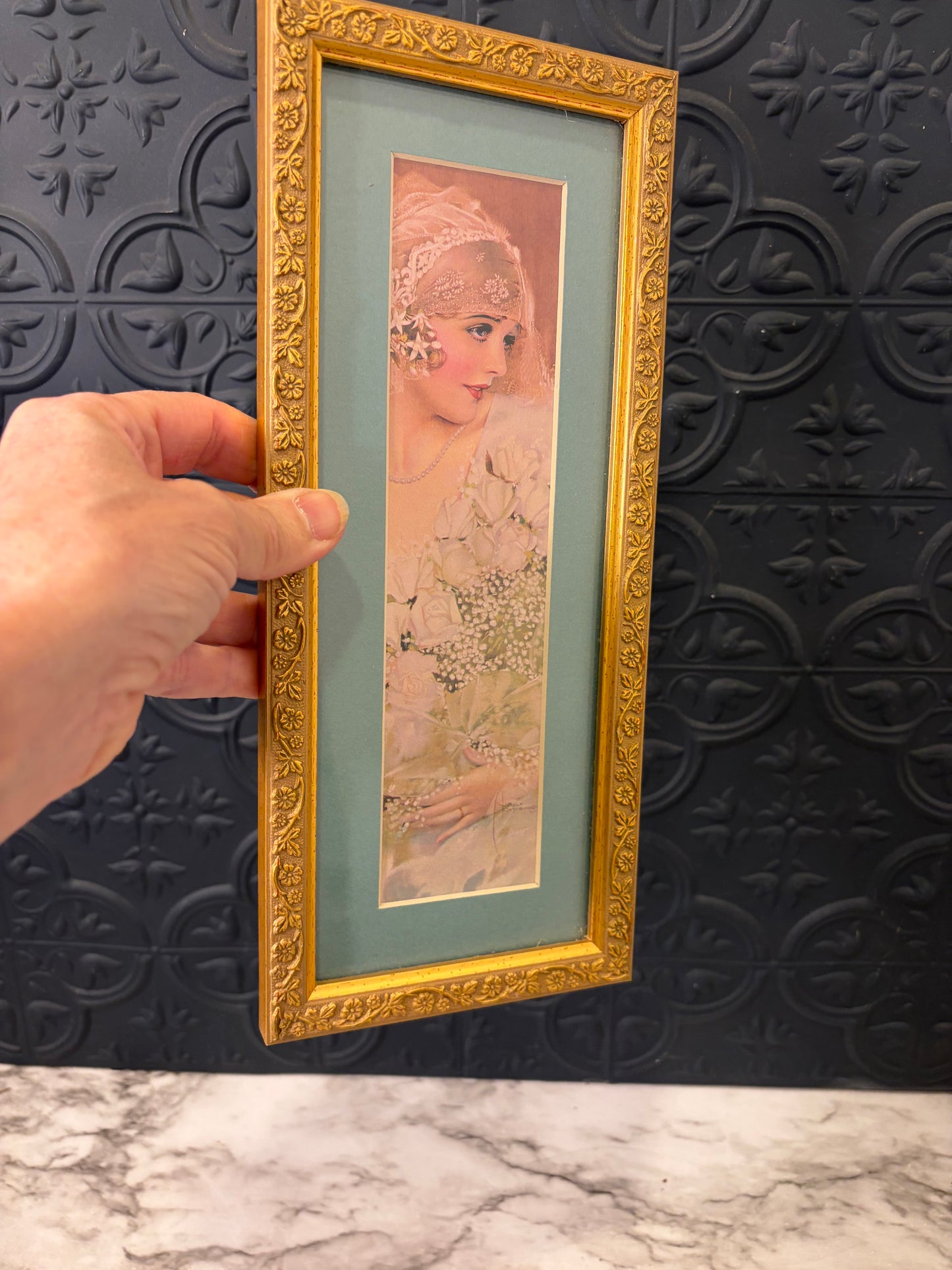 The Bride Gold Framed Lady