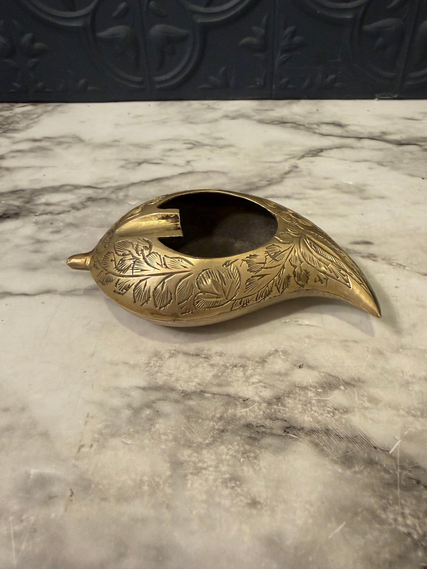 Brass Mango Shape Ashtray