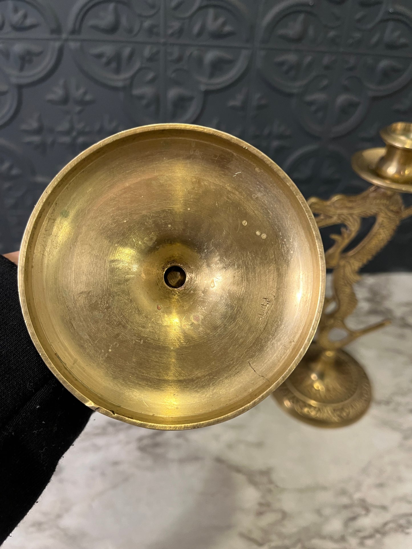 Brass Dragon Candle Holders x2