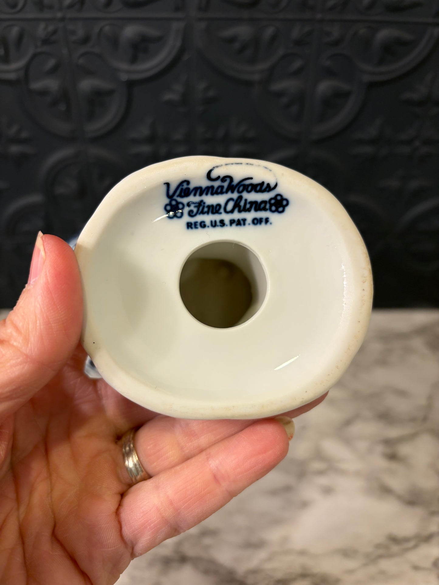 Vienna Woods Blue and White Porcelain soap dish