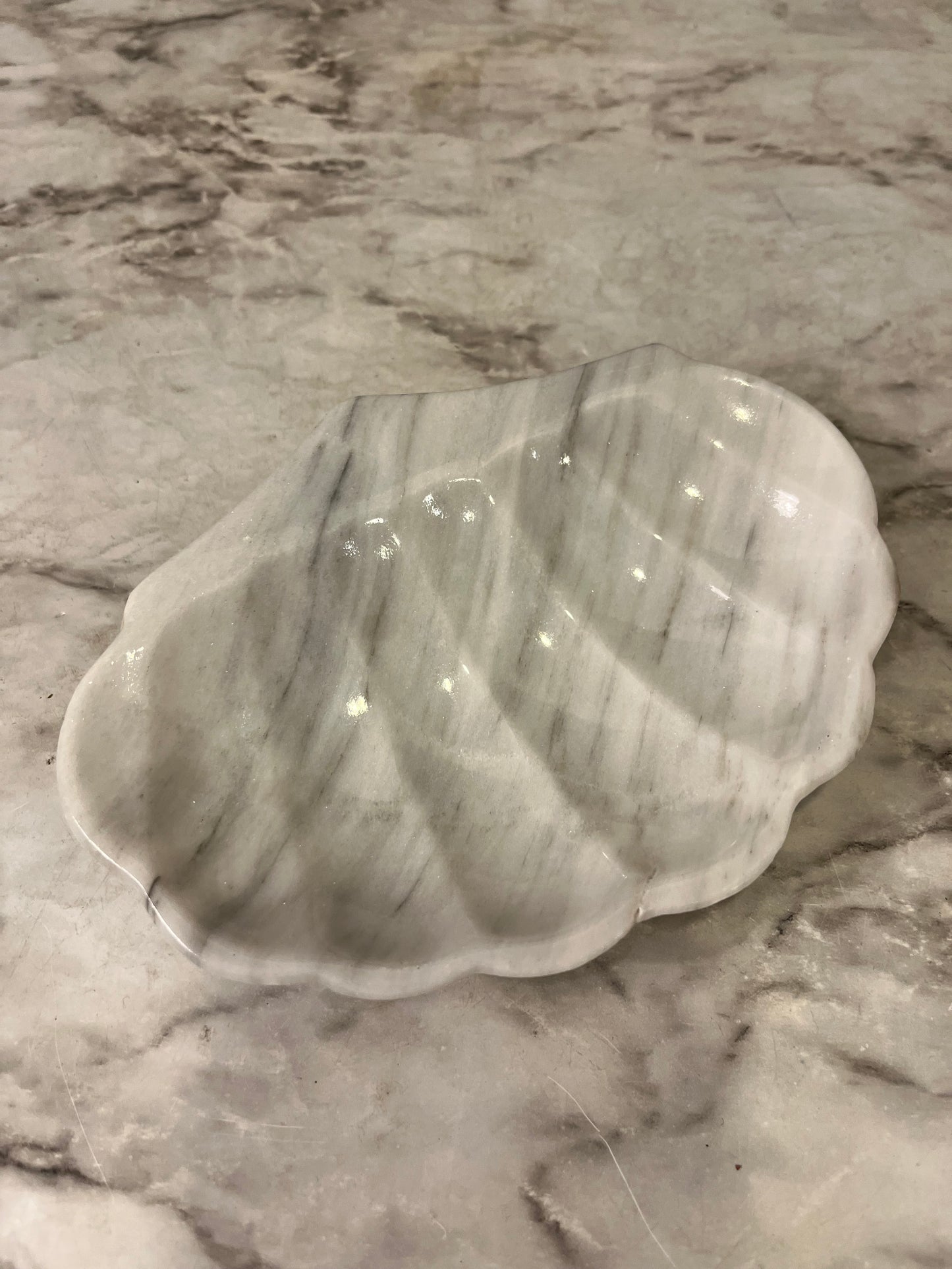 Marble Sea Shell Soap Dish