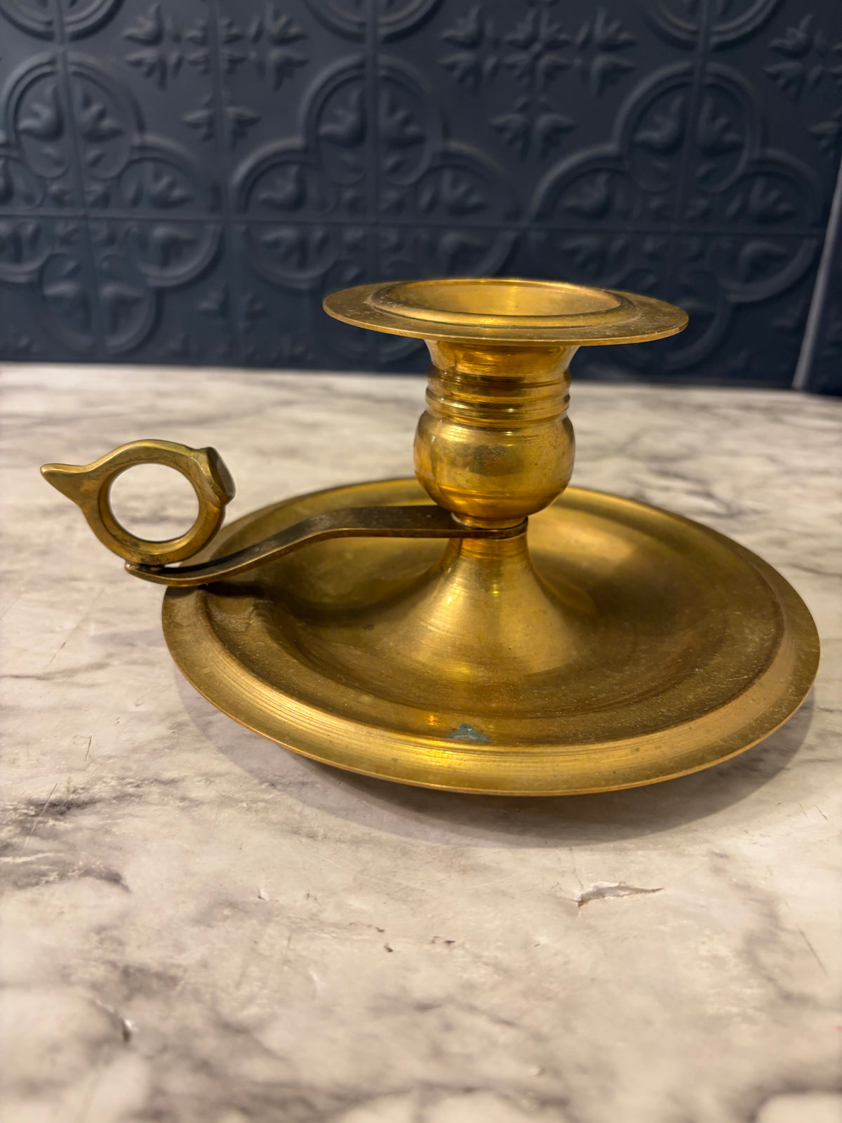 7"W Brass Chamberstick