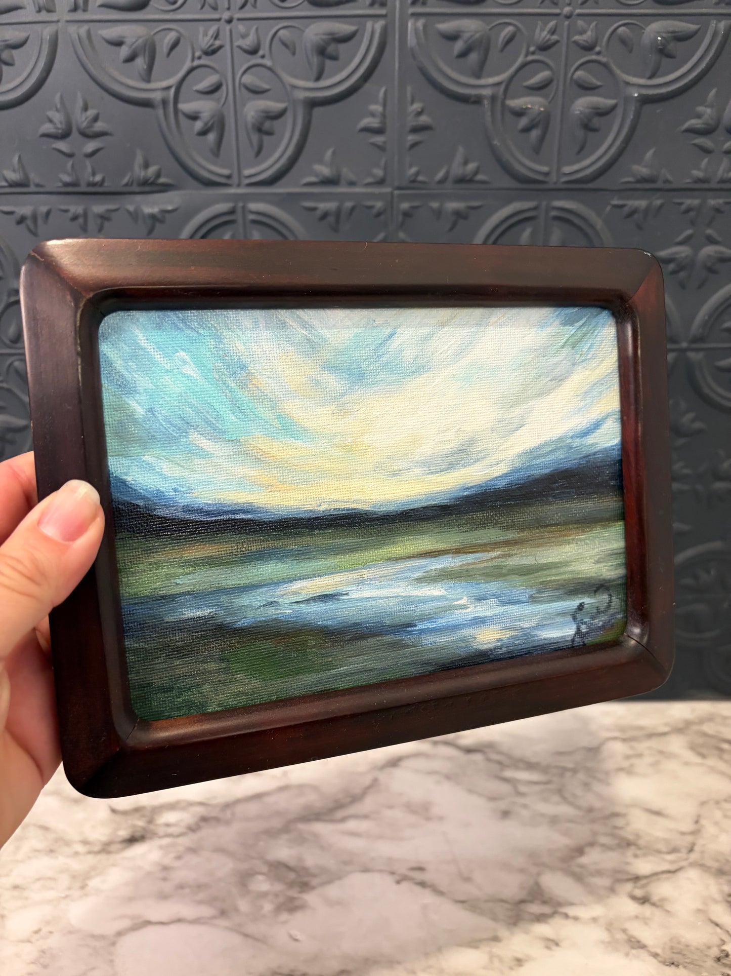 Quiet Pond Original Painting by Jessie
