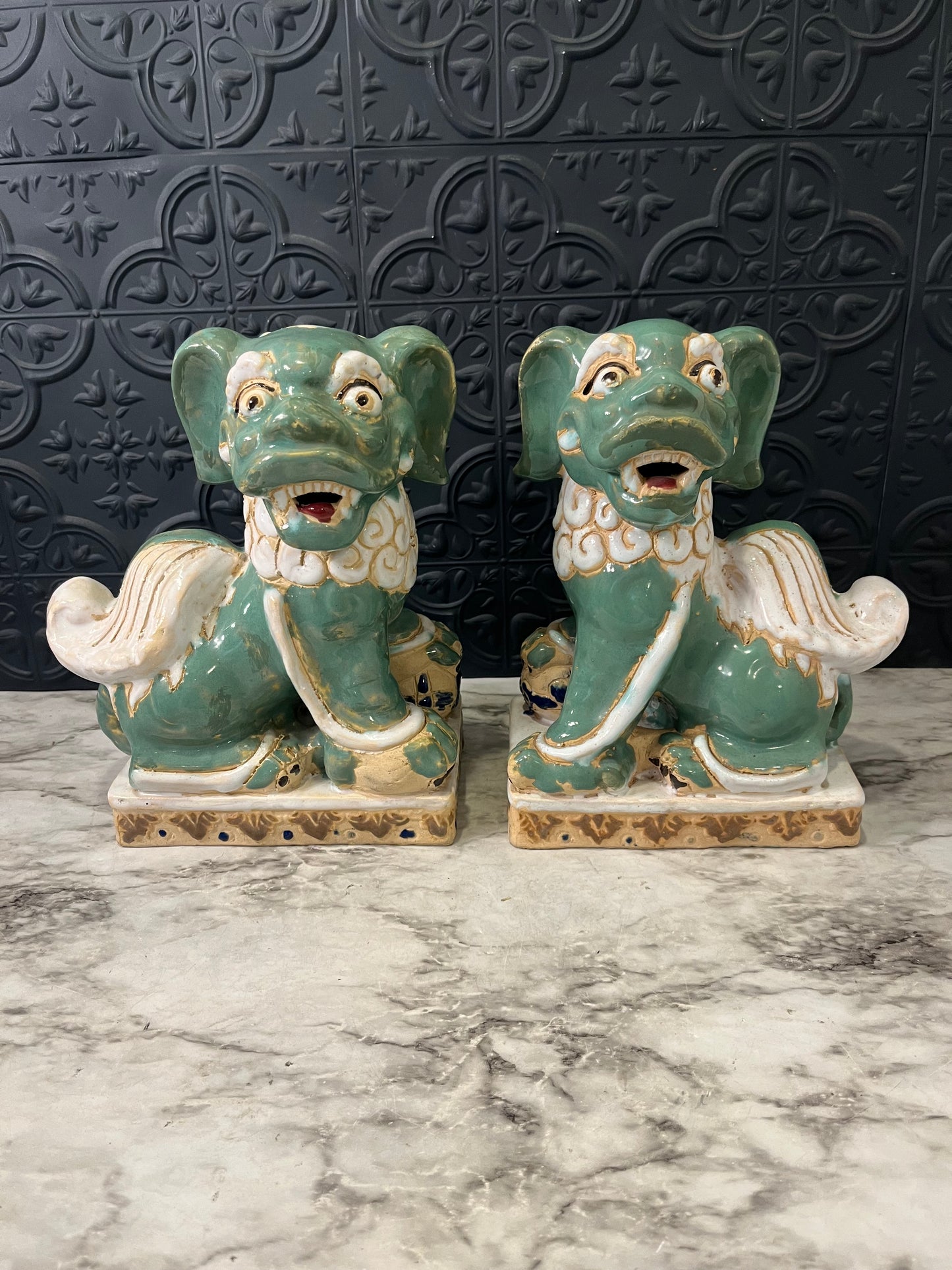 Pair of Hollywood Regency Foo Dogs