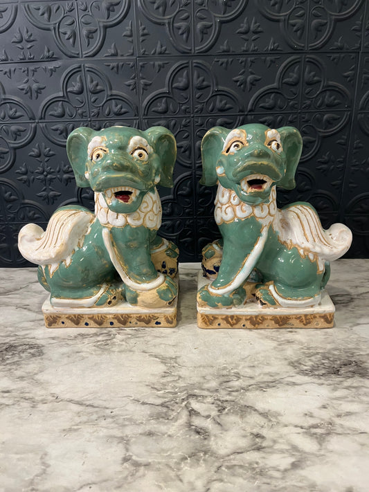 Pair of Hollywood Regency Foo Dogs