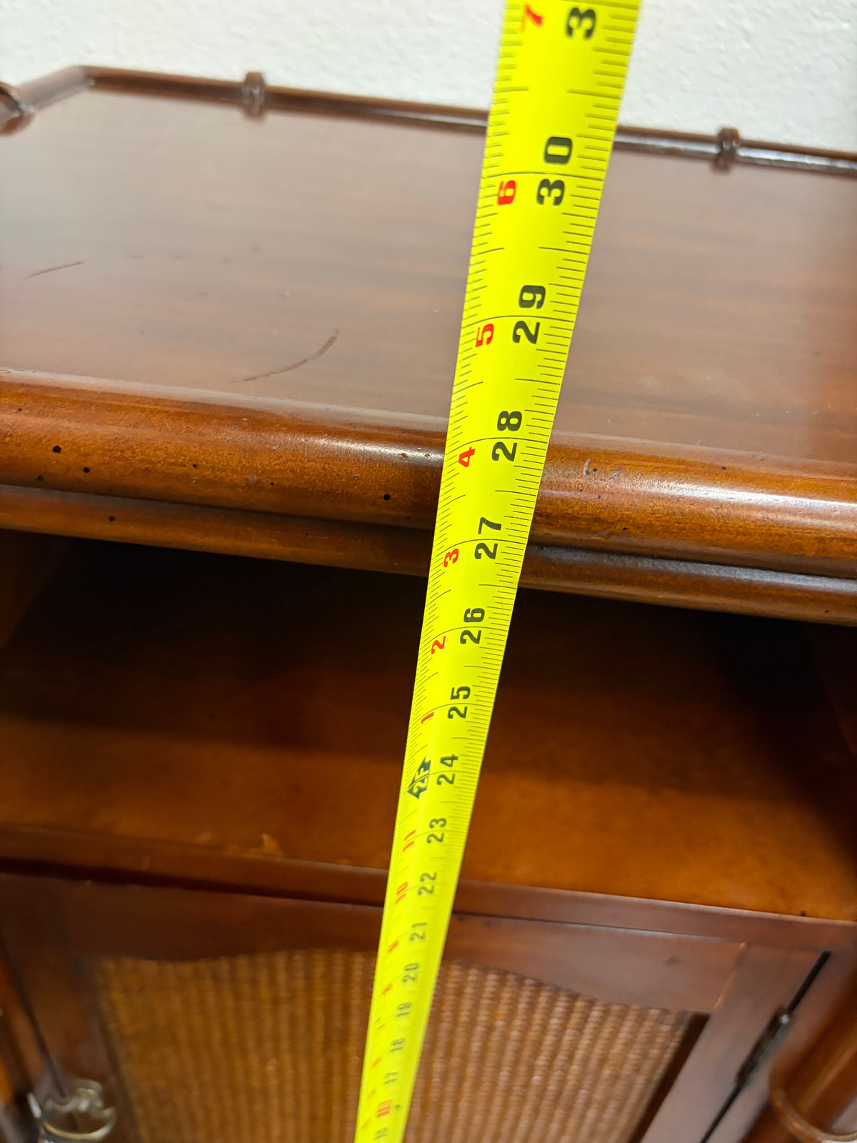 Pier One Dark Bamboo Side Table Cabinet