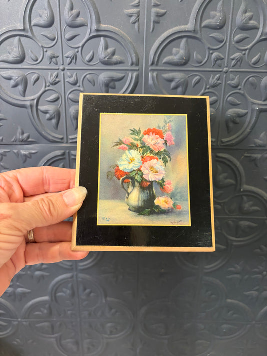 Laminated Floral with Black Border