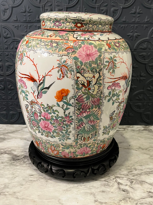 Chinese Rose Ginger Jar