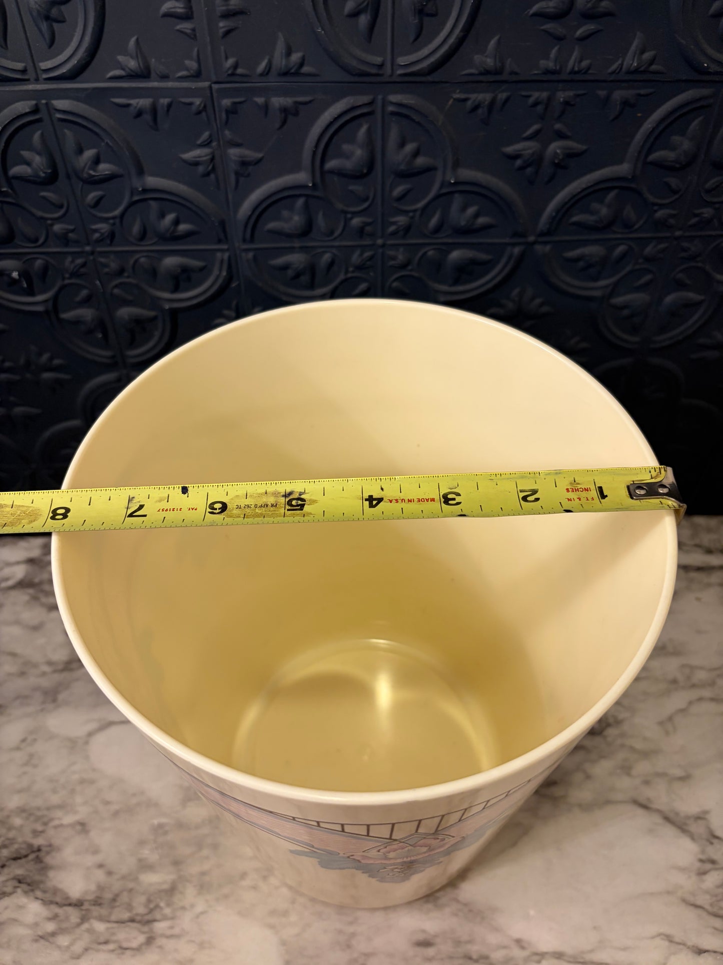 Vintage Pastel Waste Basket
