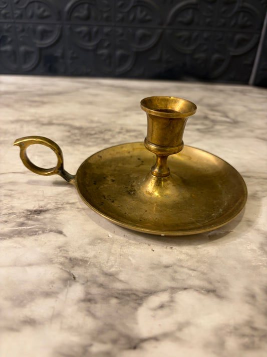 6" W Brass Chamberstick
