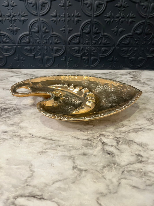 MCM Gold Ceramic Ashtray