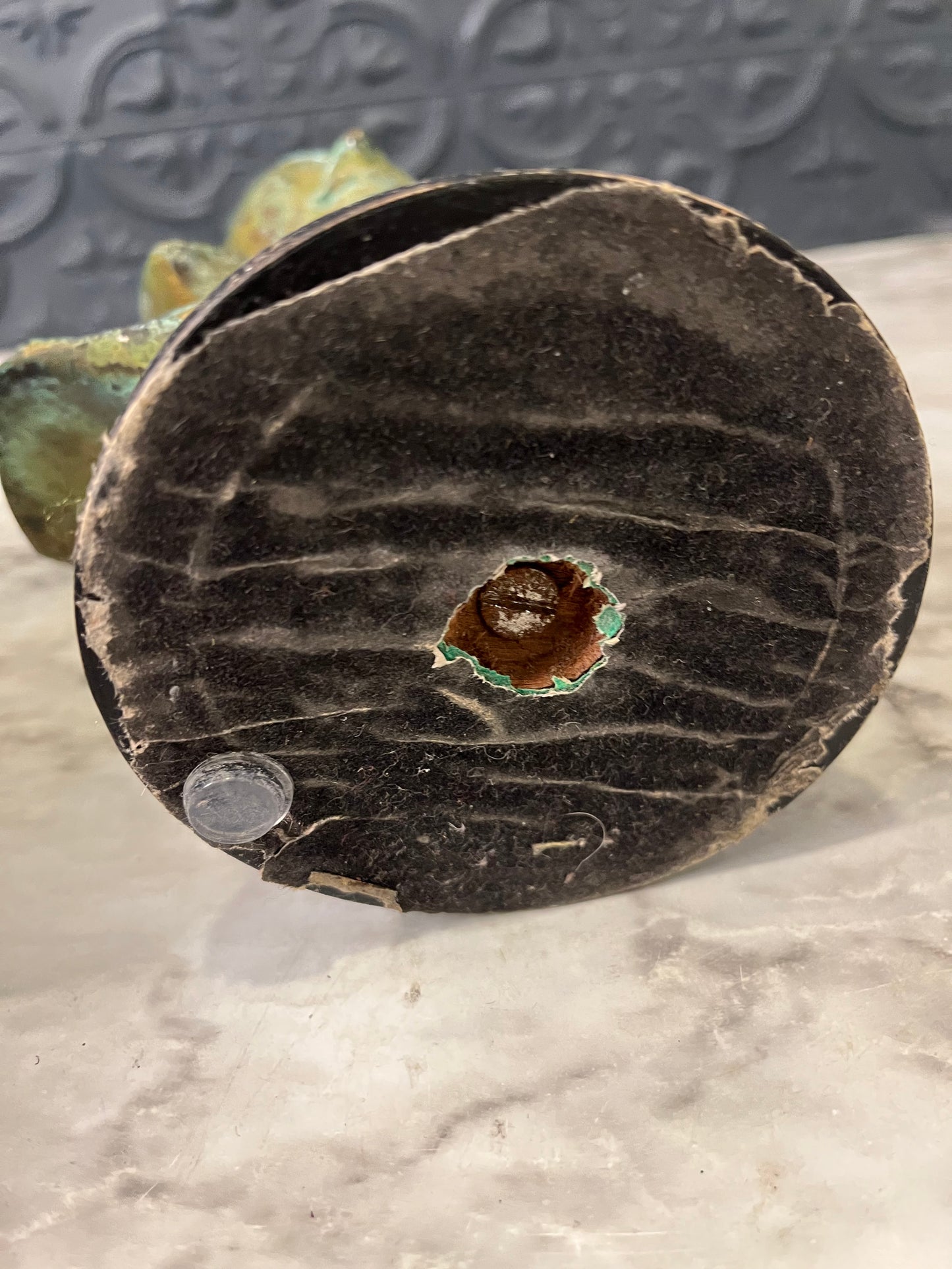 Metal Bust of Shakespeare Green  on Base