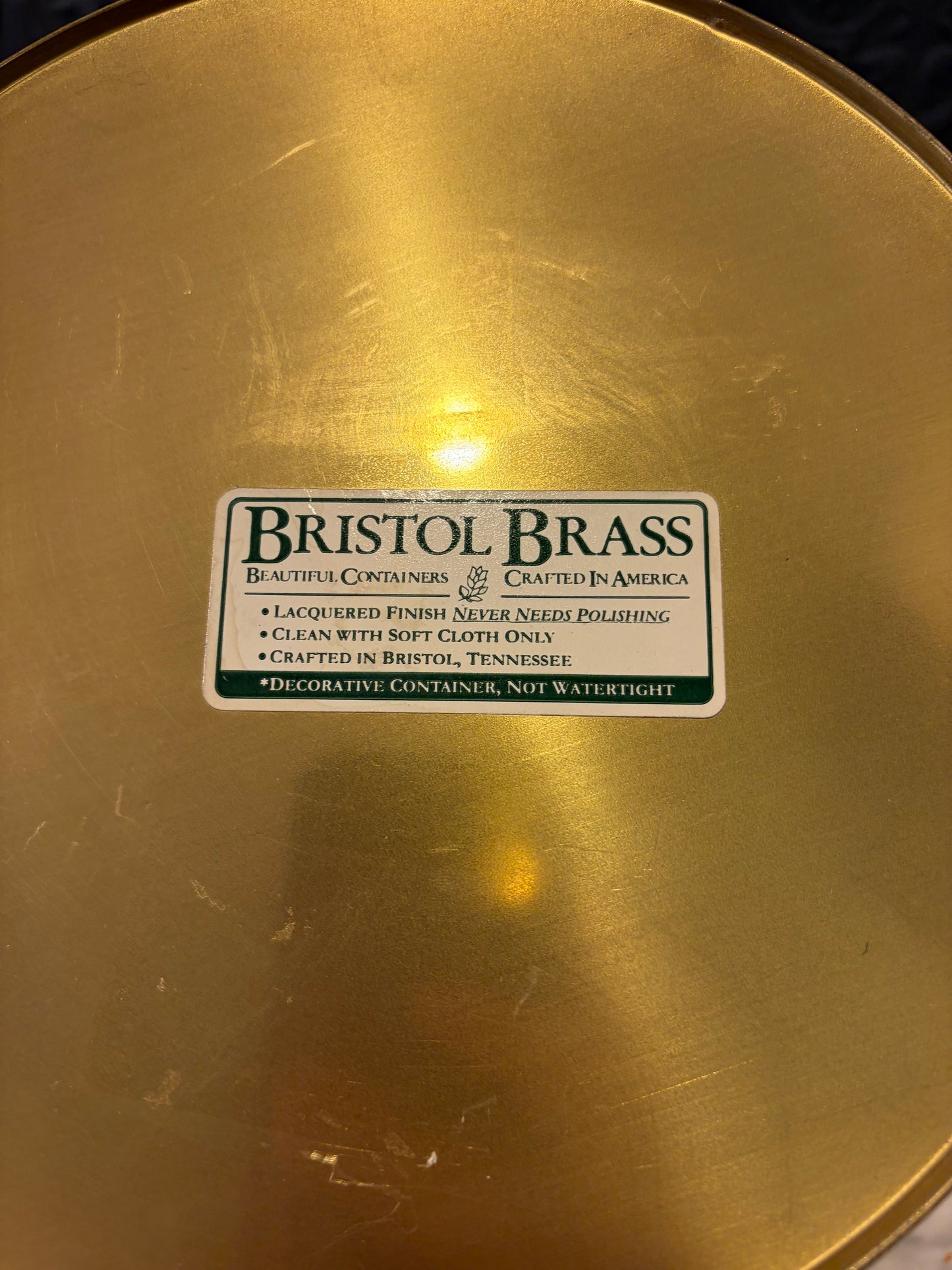 6.75" tall Brass Planter with 8"  opening