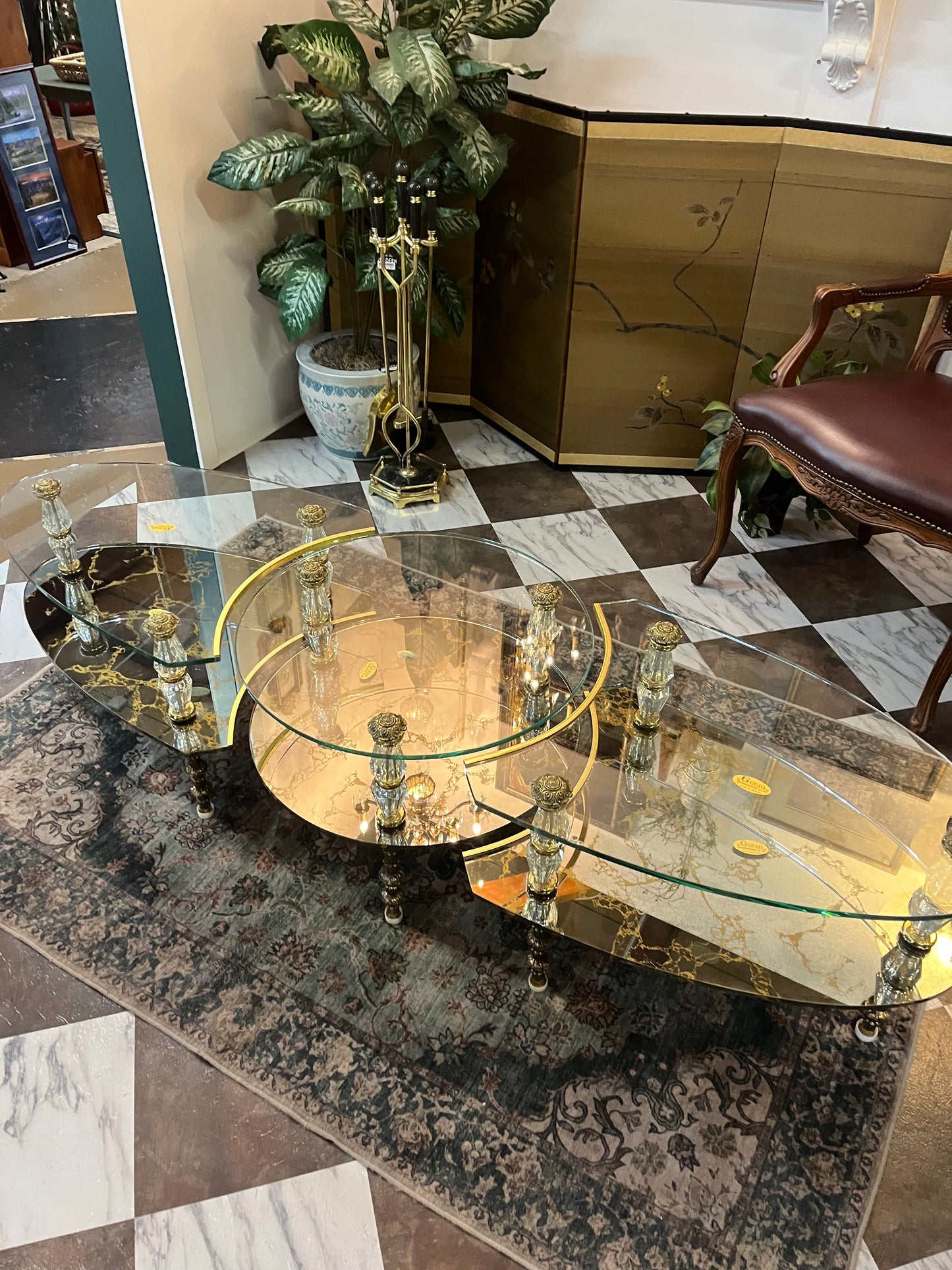 Goran of Belgium Hollywood Regency Table Set of 3