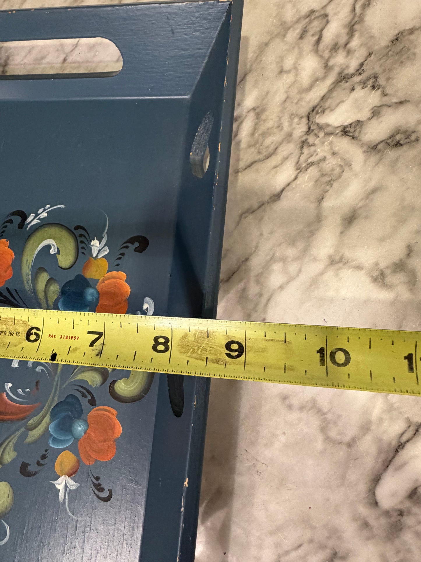 Norwegian Handpainted blue Tray