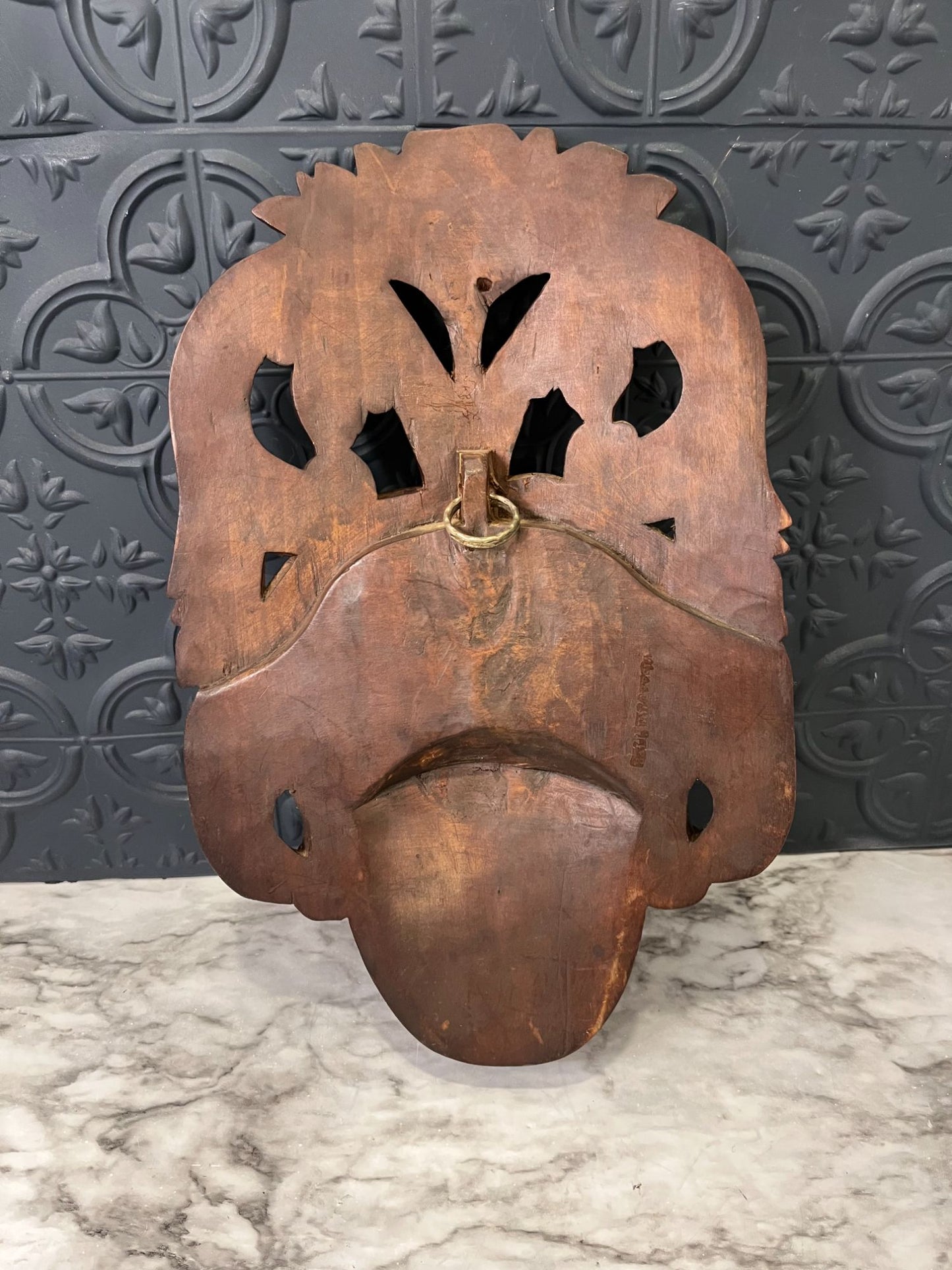 Indonesian Wood Carved Face Hanging