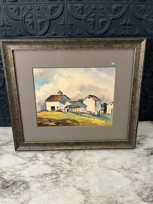 Original Watercolor by Massey Framed