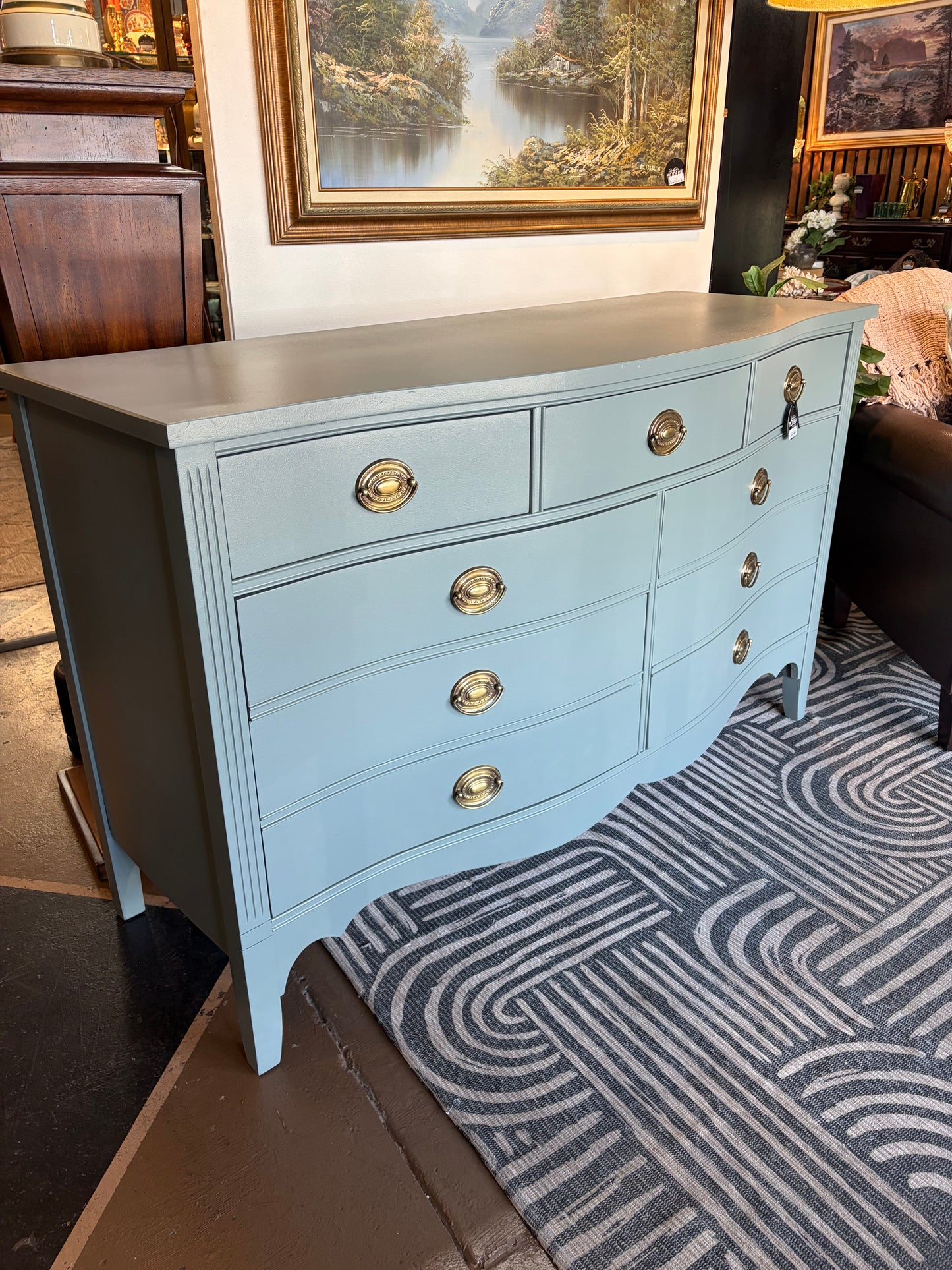 Dixie 9 Drawer Painted Sage Dresser