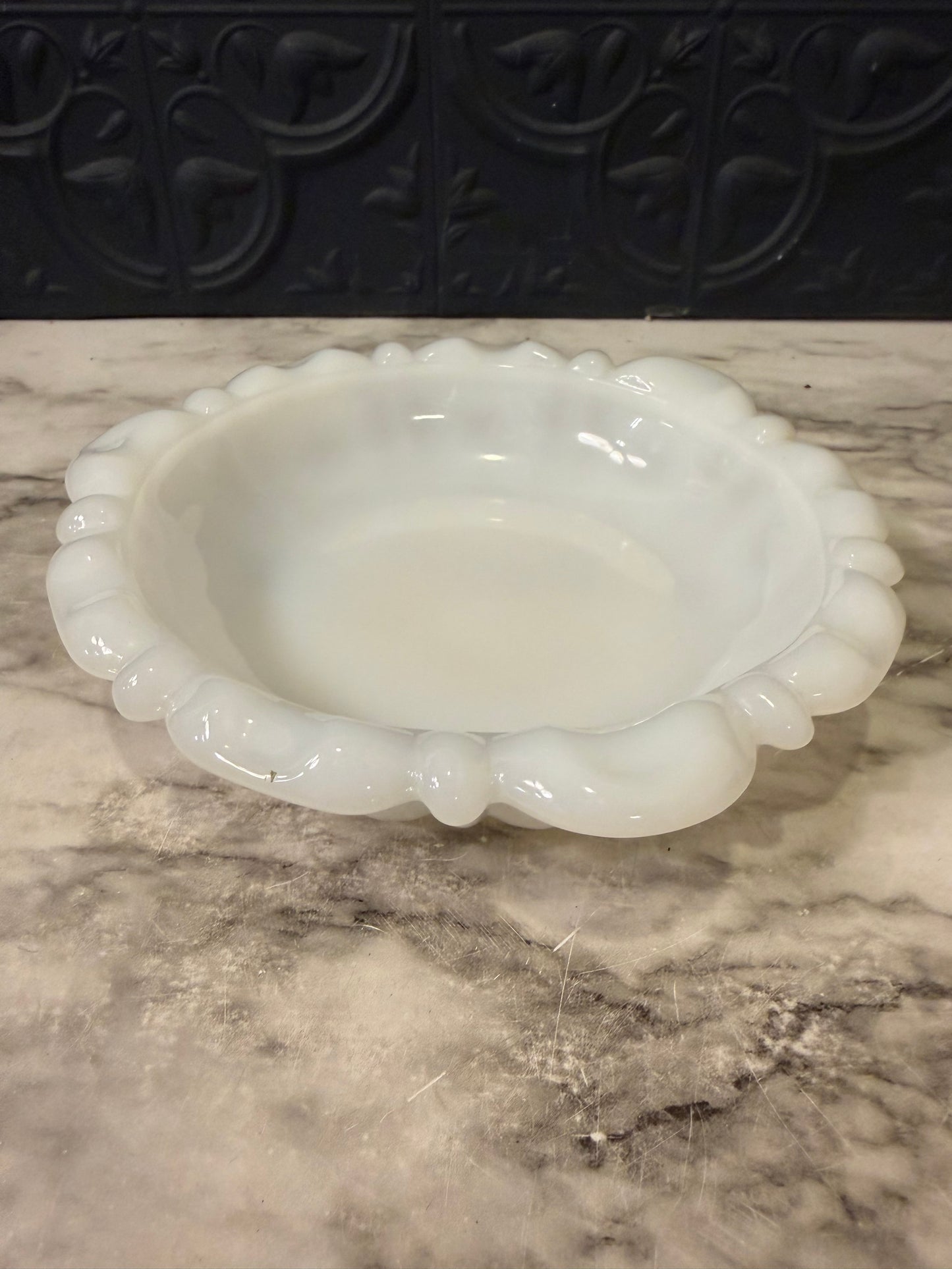Anchor Hocking Milk Glass 5.25”