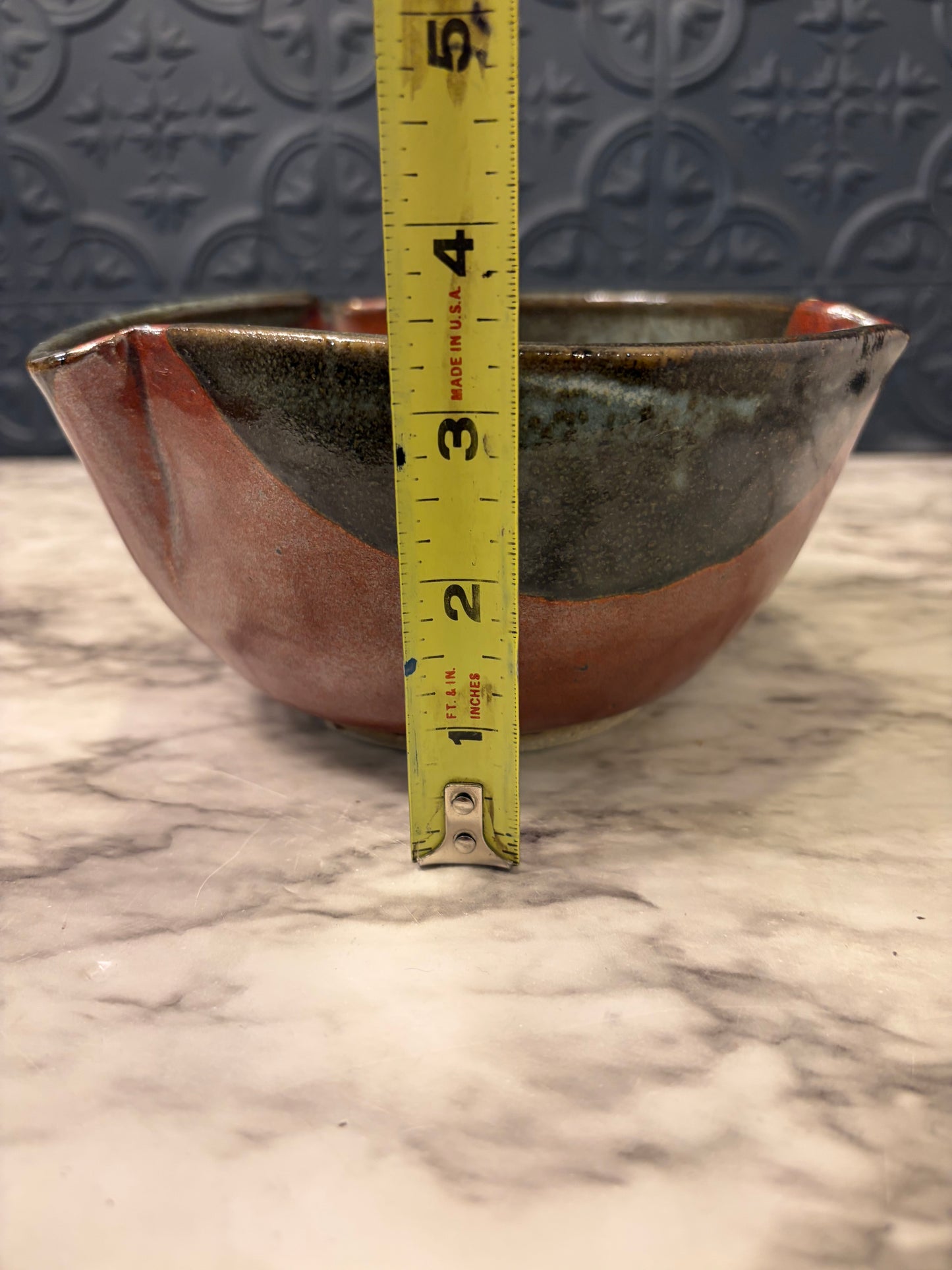 Red Glazed Pottery Bowl