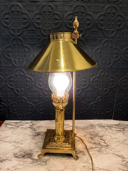 Orient Express Brass Lamp with Hurricane