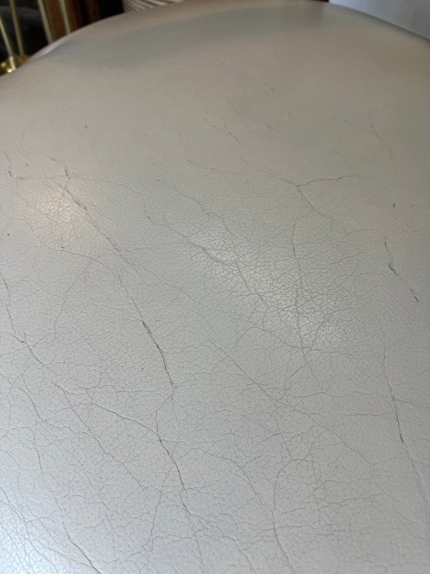 Cream Leather Chateau d'ax French style chair