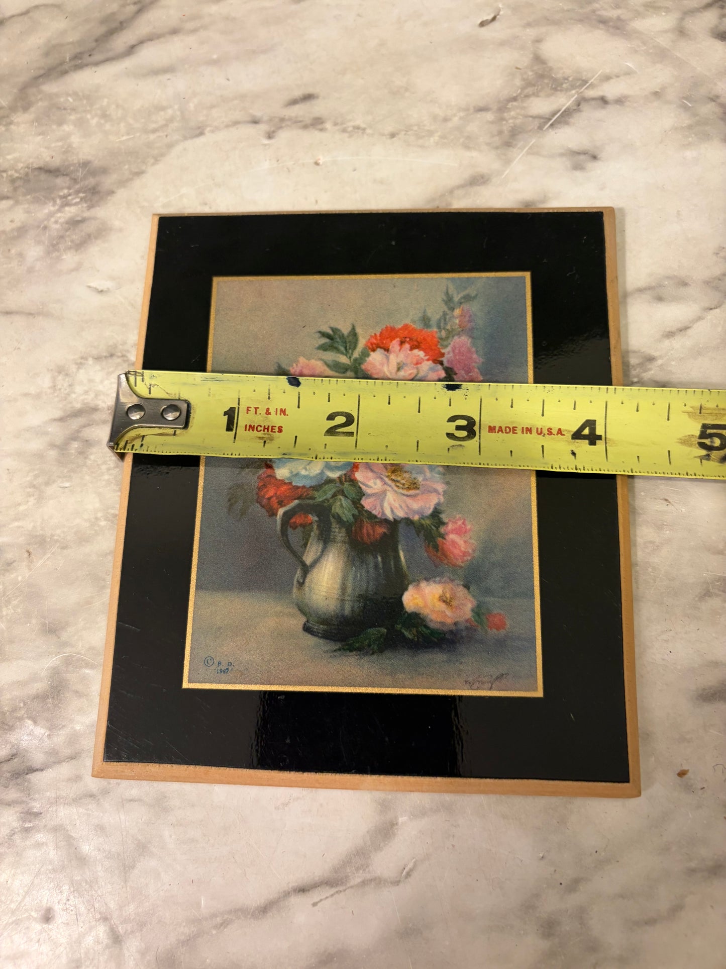 Laminated Floral with Black Border