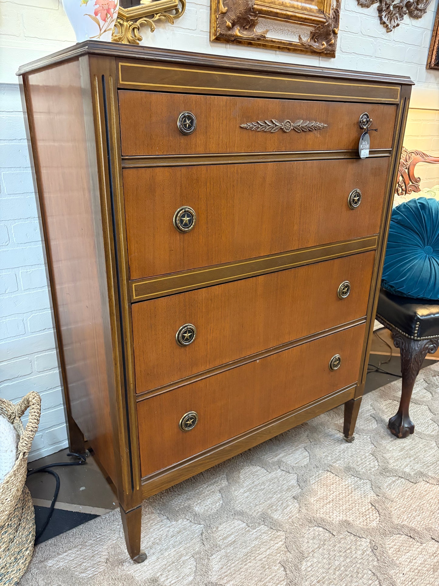 Antique Dresser 4 drawers and Star Handles