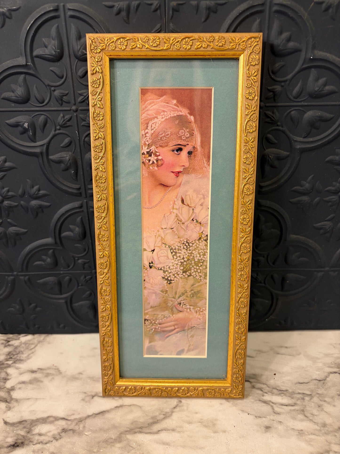 The Bride Gold Framed Lady