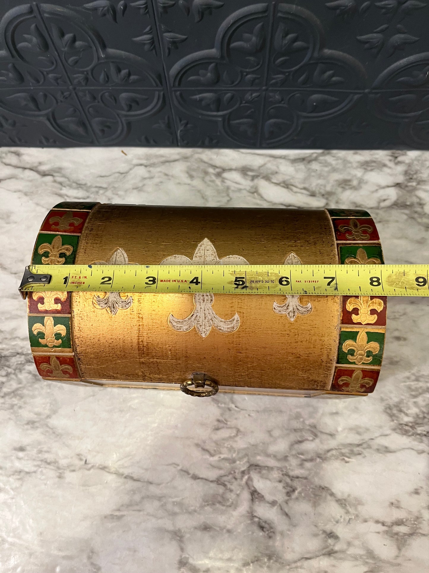 Gold Florentine Music Jewelry Box